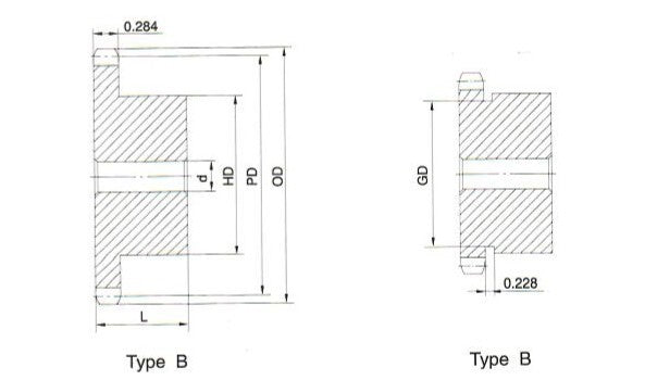 #40 B Hub Sprocket 12 Teeth 40B12H
