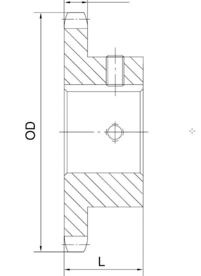 #100 B Hub 09 Teeth 1 in Finished bore
