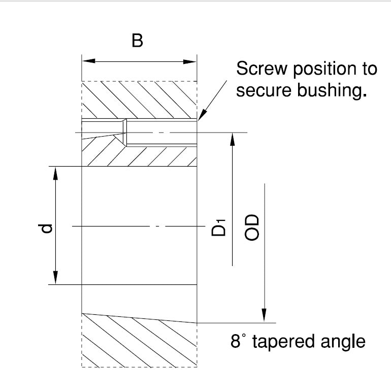 3030 Taper Lock Bushing 2-1/2 bore