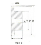 #40 B Hub Sprocket 17 Teeth 40B17H