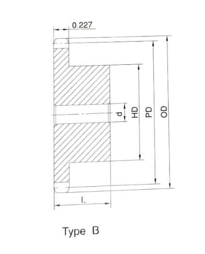 #41 B Hub Sprocket 17 Teeth 41B17H
