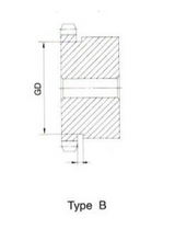 #41 B Hub, 12 Teeth, 7/8 Finished bore, 41B12F 7/8