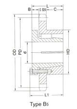 #120 R Bushing Split Taper Sprocket 26 Teeth 120R26H
