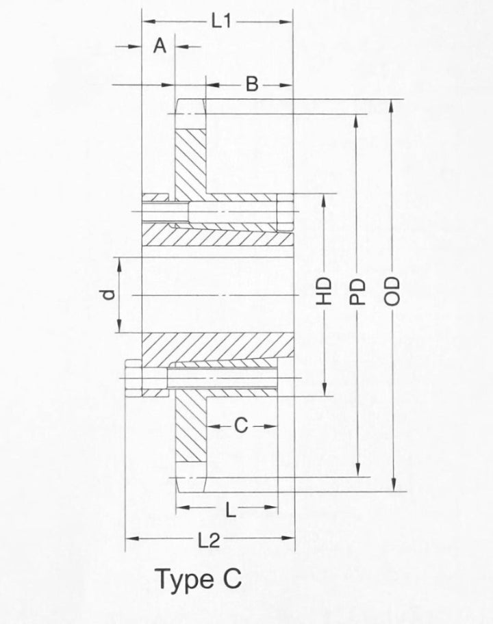 #100 E Bushed QD 54 Teeth