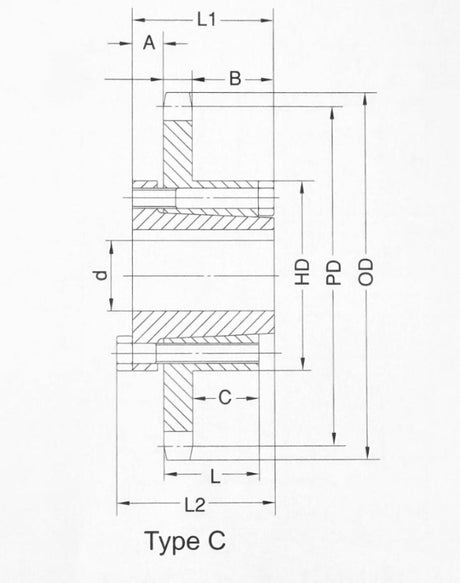 #100 E Bushed QD 54 Teeth