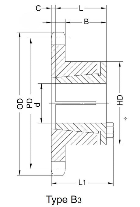 #60 H Bushing ST 15 Teeth