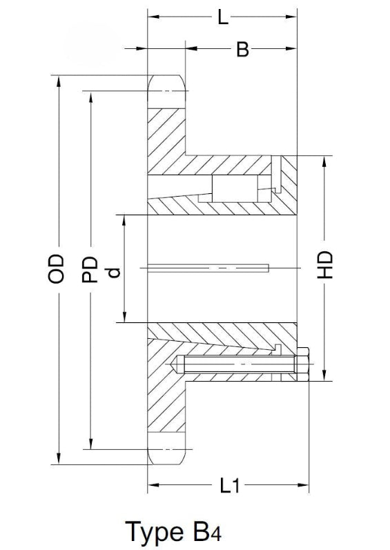 #100 Q Bushing Split Taper Sprocket 12 Teeth 100Q12H