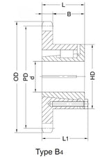 #100 Q Bushing Split Taper Sprocket 12 Teeth 100Q12H