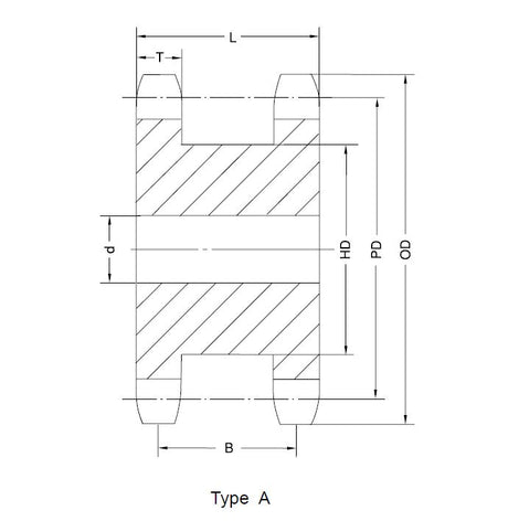#100 Double Single 17 Teeth Type A Plate