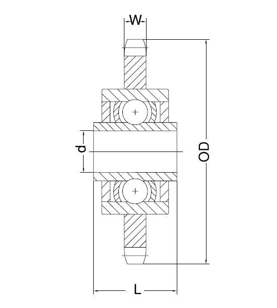 #60 Ball Bearing Idler Sprocket 11 Teeth 5/8" Bore 60BB11H 5/8