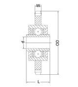 #60 Ball Bearing Idler Sprocket 11 Teeth 5/8" Bore 60BB11H 5/8