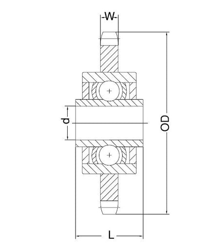 #40 Ball Bearing Idler Sprocket 17 Teeth 3/4" Bore 40BB17H 3/4