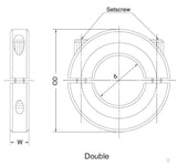 Double Split Shaft Collar 3/4