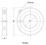 Single Split Shaft Collar 2-1/8