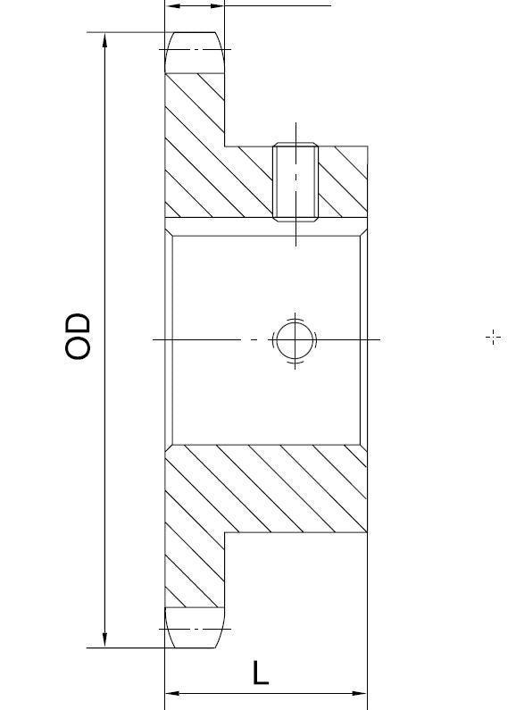 #100 B Hub 10 Teeth 1-1/2 bore