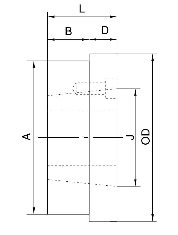 Taper-Bushed Type S30-16 Hub