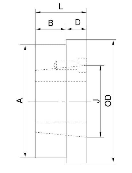 Taper-Bushed Type S16-4 Hub