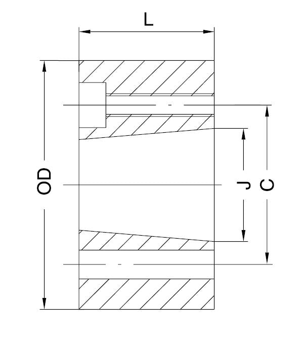 Q-Bushed Weld-On E-A Hub