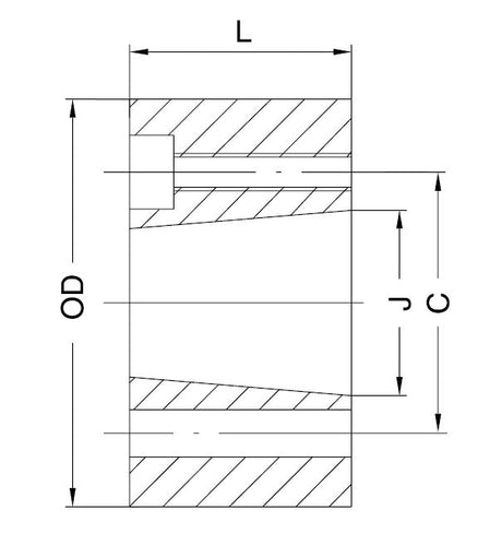 Q-Bushed Weld-On E-A Hub