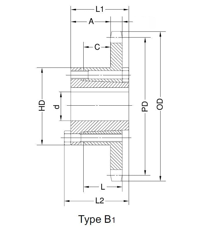 #100 E Bushed QD 18 Teeth